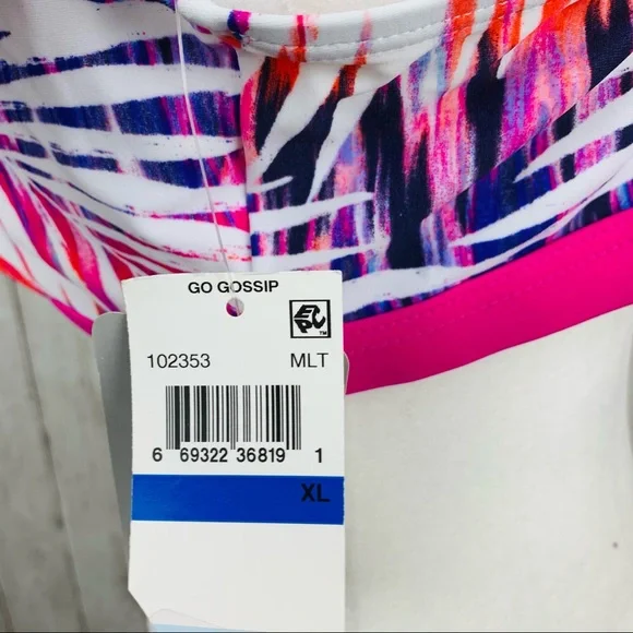 🔥GO BY GOSSIP🔥Swim Racerback Bikini Top Swimsuit XL NWT - Picture 6 of 6